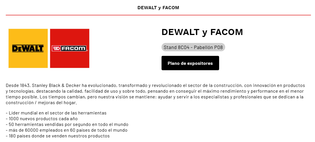 DEWALT-FACOM-MATELEC-ESTAND